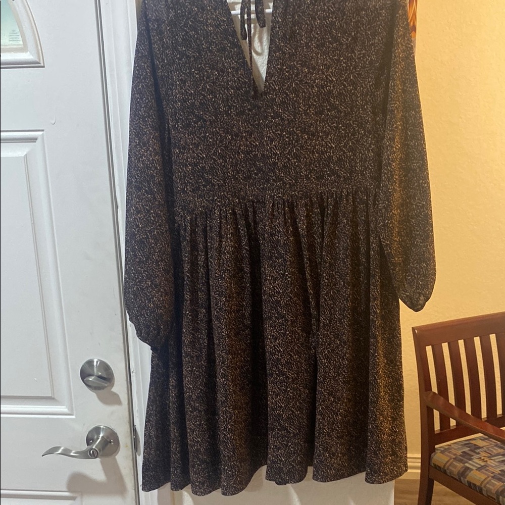 Madewell Black and Brown Patterned Top - Picture 5 of 11